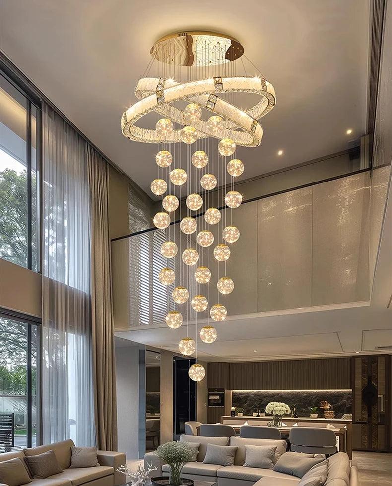 Modern home decor led lights pendant light lamps forstaircase Chandeliers for living room hanging light indoor lighting