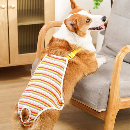 Adjustable French Bulldog Pet Shoulder Strap Physiological Pants Washable Female Dog Underwear Safety Trousers Mascotas Shorts