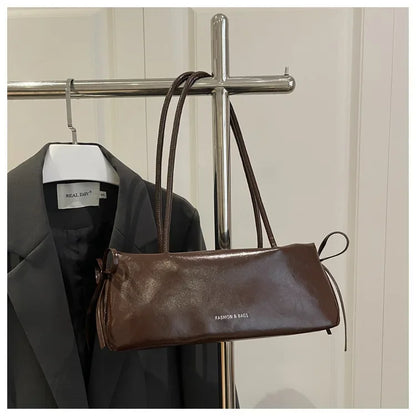 New Solid Color Women's Handbag Soft Pu with Knot Shoulder Bag Underarm Bag Lady Designer Bags Luxury Bolsa Feminina handbags