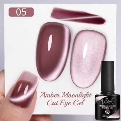 7.5ml Golden Light  Magnetic Gel Golden Gems Magnetic Gel Nail Polish Cat Nail Sparkling Glitter Semi Permanent Varnish