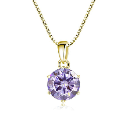 Butterflykiss 1 CT Real Moissanite Pendant Necklace For Women Top Quality 925 Sterling Silver Wedding Party Bridal Fine Jewelry