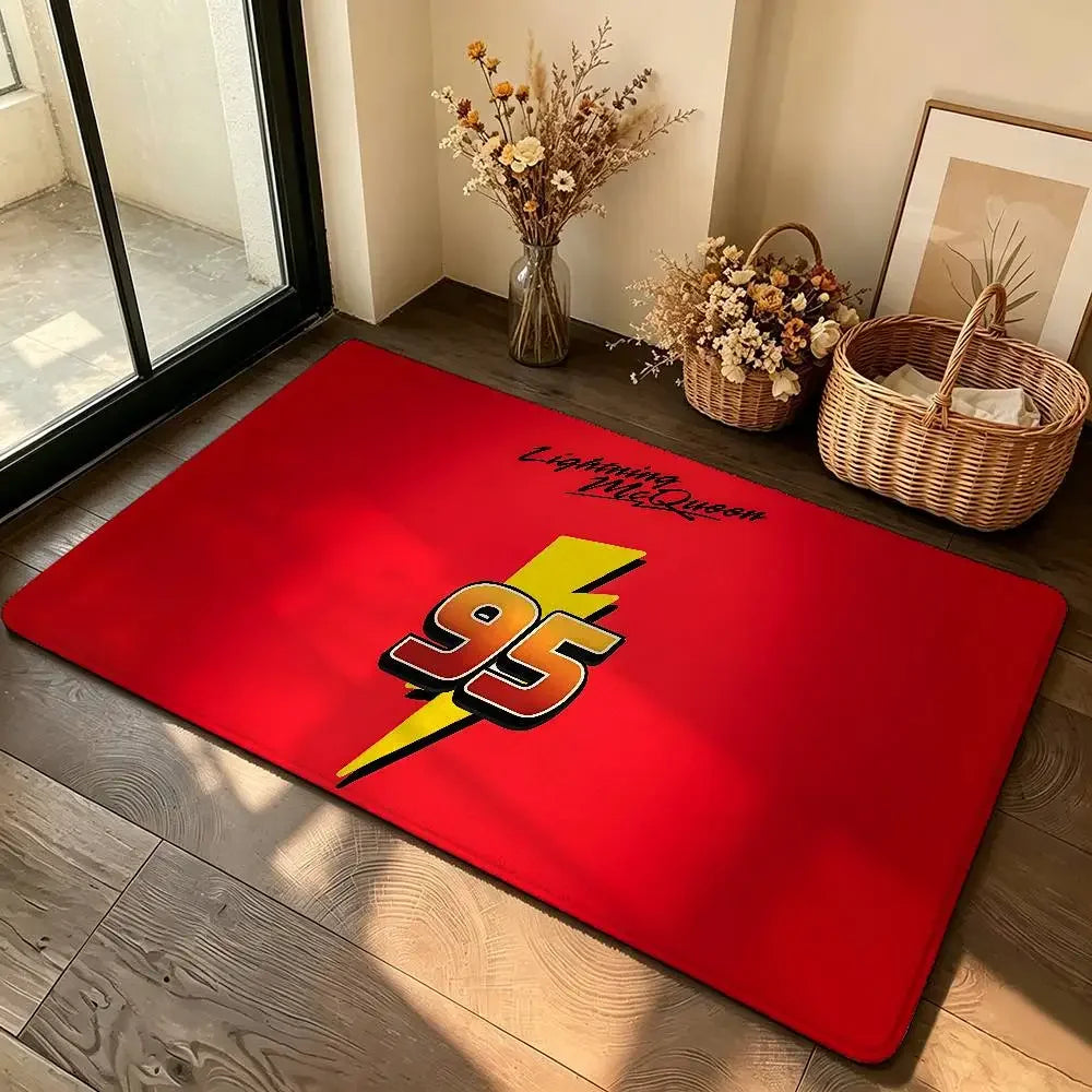 Anime-L-lightning-M-mcqueenS Cool Carpet Bathroom Anti-slip Mat Door Mat Home Decoration Mat Entrance Door Mat Scratch-resistant
