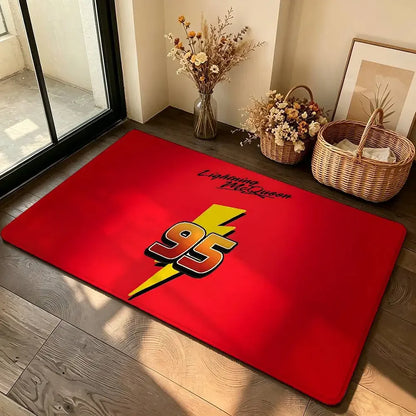 Anime-L-lightning-M-mcqueenS Cool Carpet Bathroom Anti-slip Mat Door Mat Home Decoration Mat Entrance Door Mat Scratch-resistant