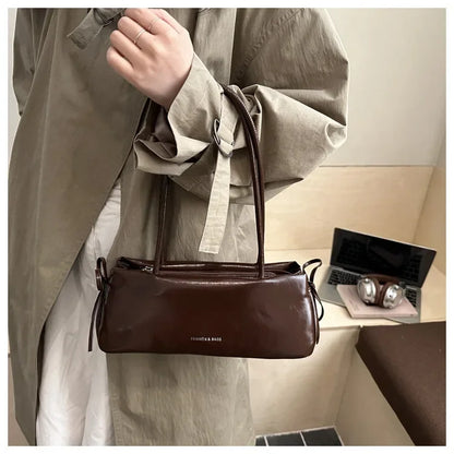 New Solid Color Women's Handbag Soft Pu with Knot Shoulder Bag Underarm Bag Lady Designer Bags Luxury Bolsa Feminina handbags