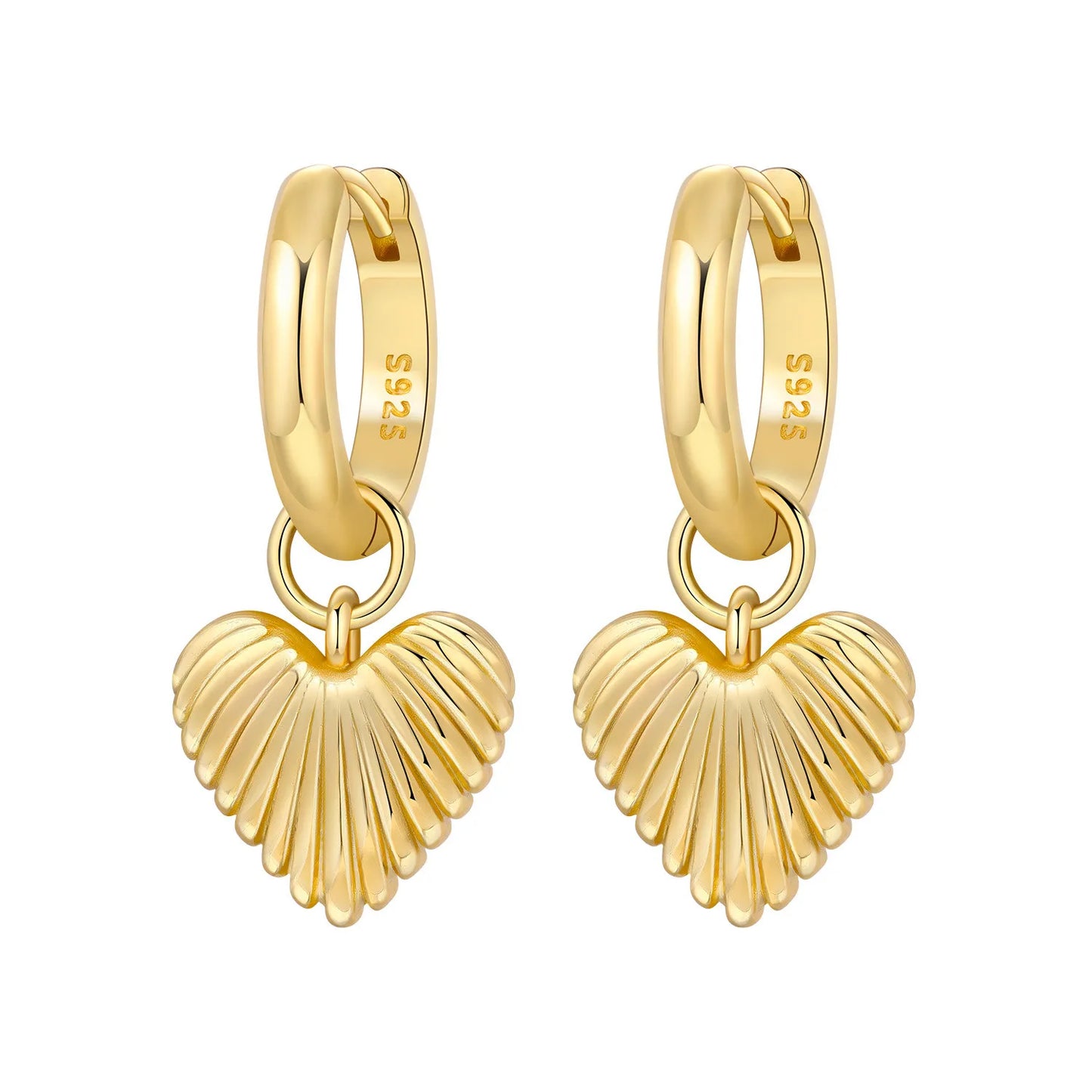 925 Sterling Silver Star Moon Heart Shape Earrings Jewelry Versatile Hoop Earrings For Women Jewelry Fine Birthday Party Gifts