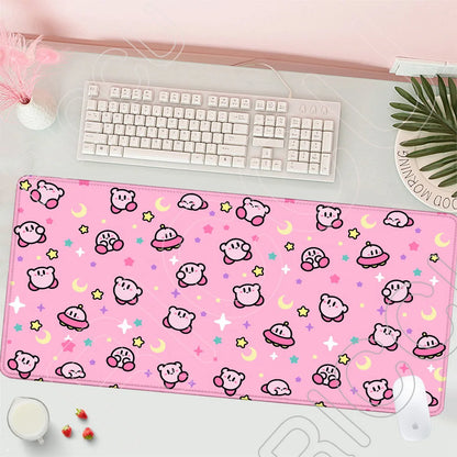 HD Printing Mouse Pad Laptop Extended protective Pad Computer Game Mousepad Cartoon K-Kirby PC Accessories Keyboard XXL Desk mat