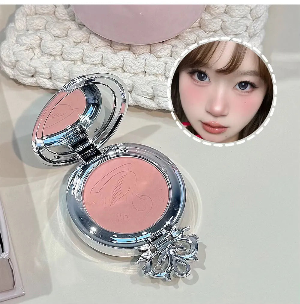 NICEKEY Makeup Kit Include 4 Matte Lipgloss,1 Face Blusher,1 Pressed Powder,1 Eyesshadow Palette,1 Contour Palette With Necklace