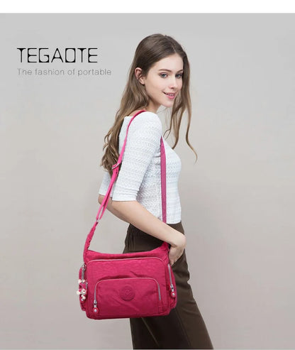 TEGAOTE Messenger Bags Women Crossbody Shoulder Bag Lady Bolsa Feminina Mujer Large Solid Beach Travel Bag Female Zipper 2024