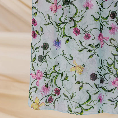 Ramadan Hijab for Women Bohemian Floral Print Shawl Watercolor Soft Muslim Hijabs Lightweight Wrap Scarf Headscarf Summer Beach
