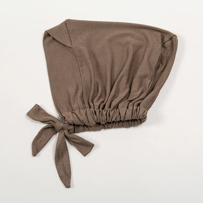 Fashion Cotton Jersey Forehead Cross Inner Hijab Cap Underscarf Tie Back Adjustable Muslim Under Scarf Women Inner Hijab Band