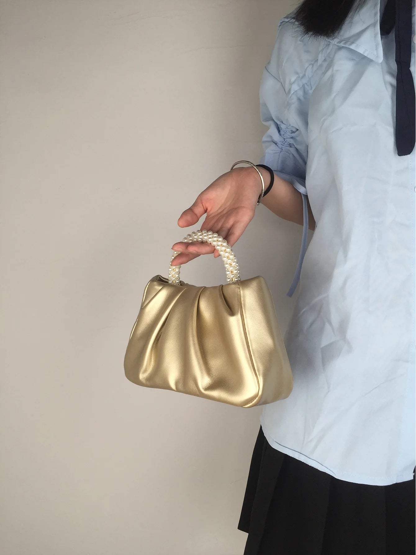 Fashion Pearl Handle Women Dinner Clutch Purse Handbags Luxury Design Ladies Square Shoulder Bags Female Small Messenger Bag