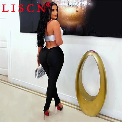 10 Wholesale Rompers Women Sleeveless Halter Lace Up Backless Jumpsuits Sexy Foot-pressing Y2k Fashion Clothing K17113