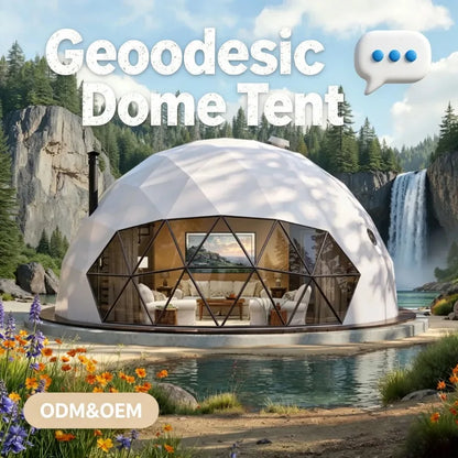 Flame Retardant Geodesic Dome Liner, Aluminum Foil Thermal Canvas Inner Cover for Outdoor Glamping Tent Accessory