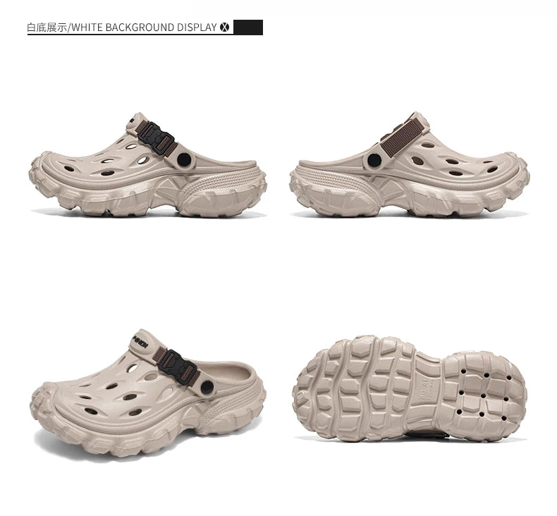 Summer Casual Sandals Men Outdoor Slippers Flat Mens Flip-flop Lightweight Beach Shoes Indoor Home Anti-slip Bathroom Slides