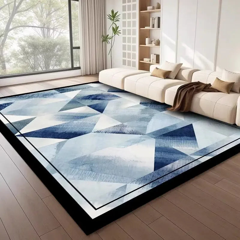 Nordic Style Geometric Large Rugs for Living Room Modern Decoration Home Carpet Light Luxury Bedroom Rug  Washable Mat