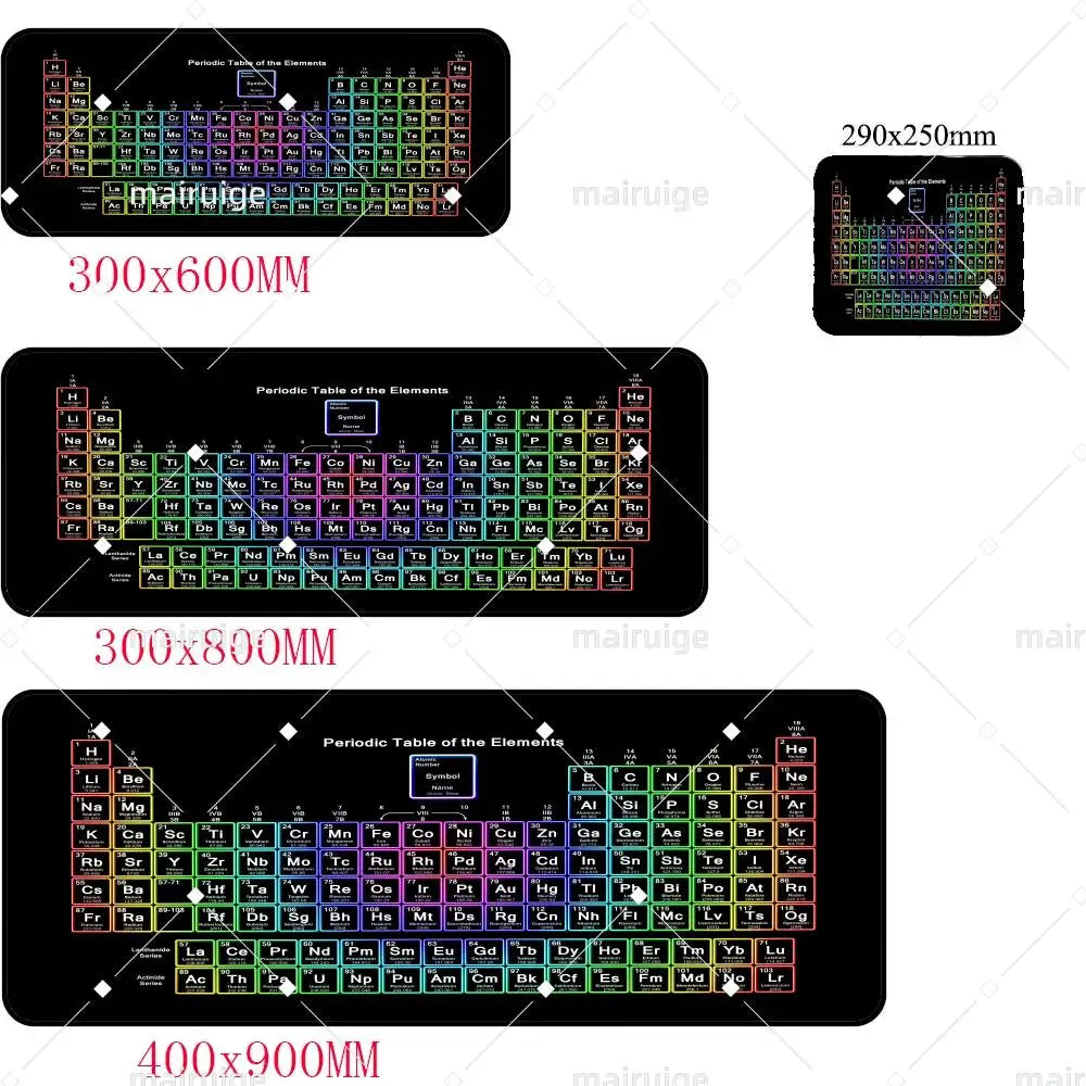 Periodic table of elements Mouse Pad Gaming Mouse Pad Desk Mat HD Gamer Large XXL Mouse Pads PC Computer Carpet Long table mat