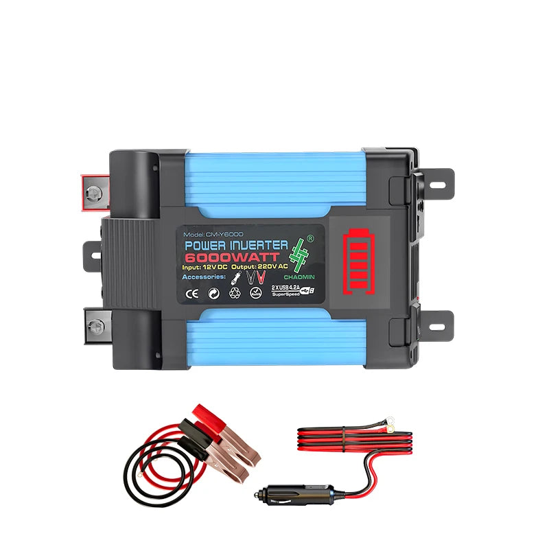 Complete Off-Grid 6000W Solar Power Kit+200W Foldable Solar Panel - Portable Power Station for Home Backup, RV Camping Car