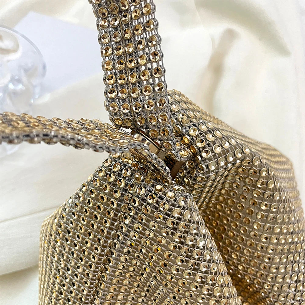 NEW Evening Clutch Bag for Women Glitter Elegant Top Handle Bags Ladies Party Wedding Bag Shiny Rhinestone Handbag Purses New