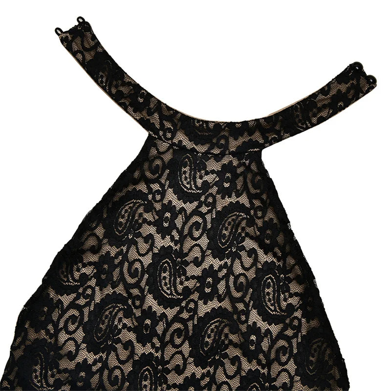 Mozision Lace Backless Sexy Jumpsuit Women Rompers Halter Off-shoulder Sleeveless Skinny Club Party Jumpsuits Female Clothes