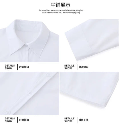Women Elegant Solid Button Shirt Chiffon Blouse Spring Summer Casual Solid Long Sleeve Turn Down Collar Tunics OL Shirt Tops