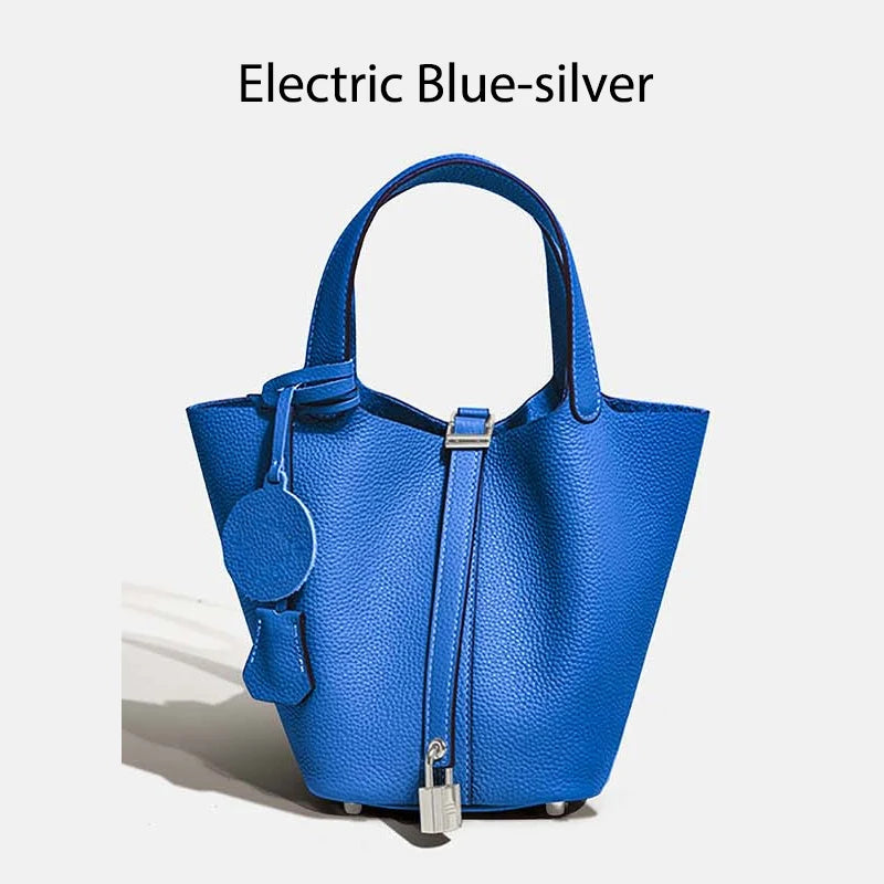 Women Bags Handbags Bucket Bag Real Leathe Fashion Tote Bag Genuine Leather Luxury Desginer Big Size Large Lady Hand Bags