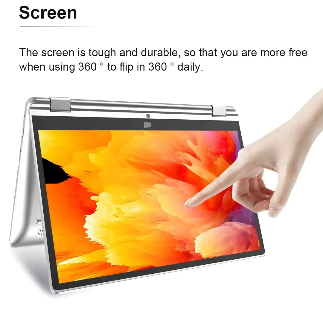 Portable 2 in 1 Touch Screen Notebook Intel i7-8500Y Windows 11 Tablet PC Computer 8GB RAM 1TB SSD 360° Flip 11.6" Study Laptop