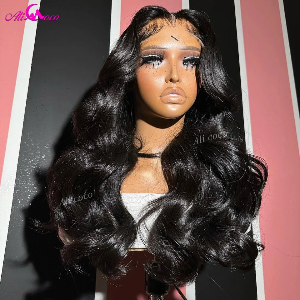 Blonde Body Wave Lace Front Wigs 180 Density 13x6 Drawstring Wig Transparent Lace Front Wigs Human Hair For Women Pre-Plucked