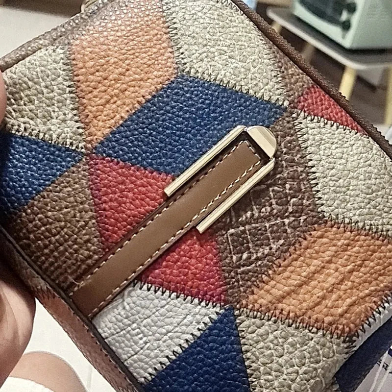 Vintage Female Shoulder Bags Fashion Shell Bag Patchwork PU Leather Women Bag Hobo Ladies Handbag Big Casual Tote Bags
