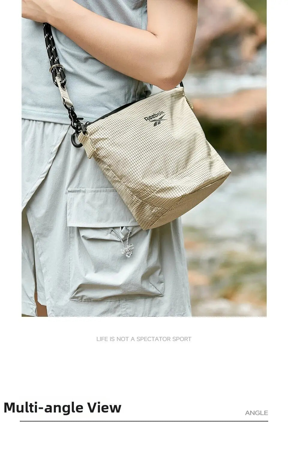 REEBOK Korean Outdoor Lightweight Crossbody Shoulder Bags Women Men Casual Small Messenger Sling Bags Lady Phone Bucket Bag