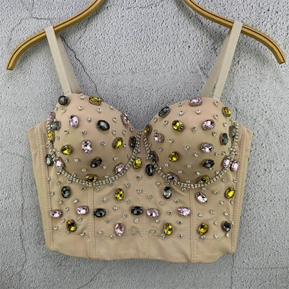 Sexy Party Corset Tops Woman Tank Streetwear Camis Bustier Fashion y2k Crop Top Women Clothes Summer Club Shirt Ladies Bra Blusa