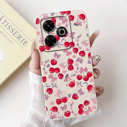 Casing For Redmi 13 Case 13 5G Cute Cat Fashion Luxury Flowers Silicone Shockproof Back Cover For Redmi 13 5G Phone Case Bumper