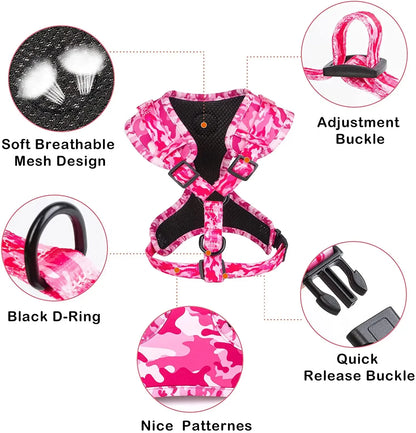 Dog Harness Suit Include Vest Harness Collar Leash Handkerchief Scarf Poop Bag Accessories for Pet Cat Dogs Supplies Set