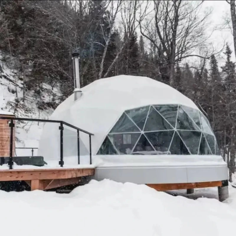Luxury Geodesic Dome Tent Waterproof PVC Spherical Glamping House Transparent Bubble Tent For Resort Villa Commercial Rental