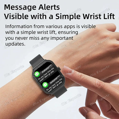 Men Women Smart Watch 2.01'' Waterproof Fitness Sports Watch Answer Call Sleep Sport Pedometer Information Alerts Smartwatch New