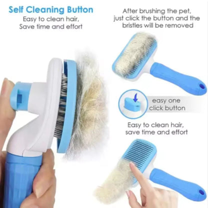 Pet Dog Brush Cat Comb Self Cleaning Pet Hair Remover Brush For Dogs Cats Grooming Tools Pets Dematting Comb Dogs Accessories
