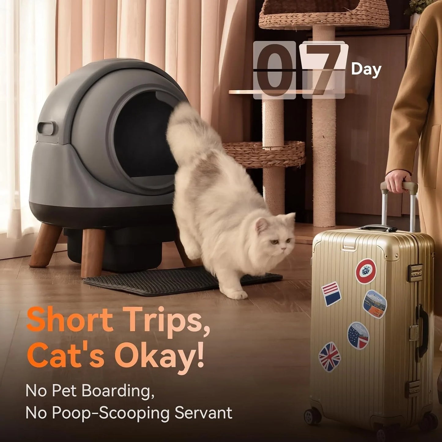 G1 Automatic Self-Cleaning Cat Litter Box,Smart APP Control & Health Monitoring,for Multiple Cats, Custom