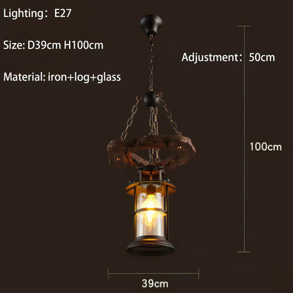 Classical Industrial Iron LED Wheel Pendant lights Metallic lustre Hanging Lamps Bar decoration Suspend Lamps Cafe Pendend Lamps