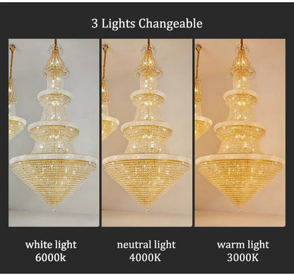 Luxury Crystal Chandeliers Home Decorate Ceiling Chandelier Lustre Duplex Loft Pendant Lights for Living Dining Room Żyrandol