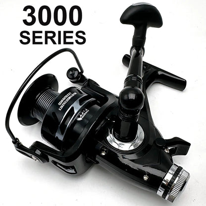 Carp Double Brake Design Spinning Fishing Reel Gear Ratio 5.2:1 High-speed with Dual Braking System Bass Travel Fishing Gear