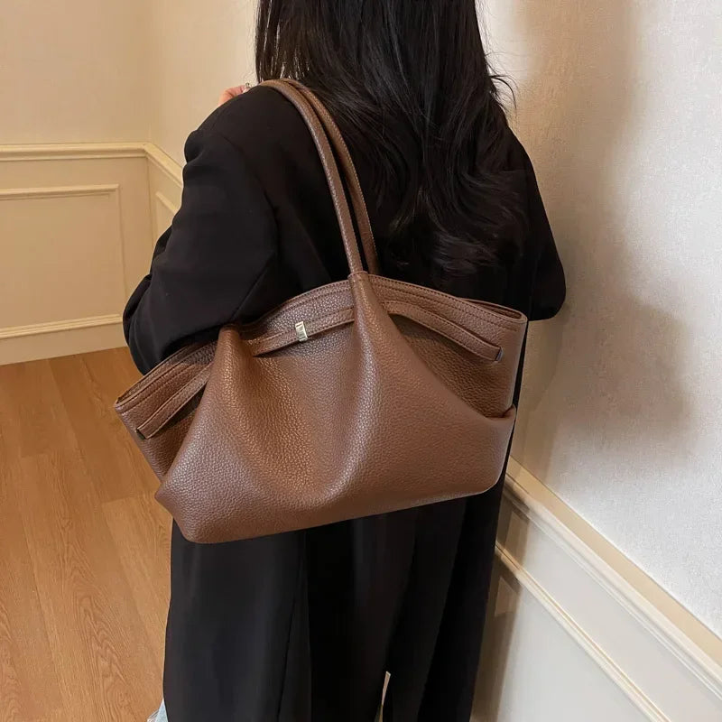 2026 French Style Women Tote Bag Large Capacity Luxury Underarm Bag Casual Single Shoulder Handbag Daily Commute Shopping Bags