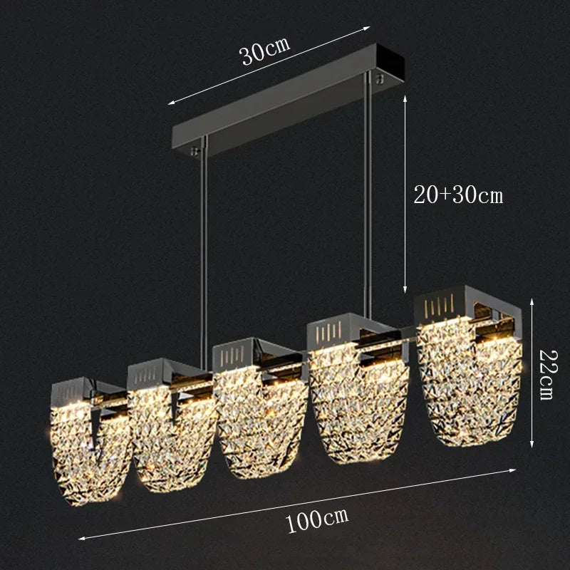 2025 New Home DecorationPendant Lights Luxury Crystal Living Room Chandelier Bedroom Pendant Lamp Ceiling Light  Indoor Lighting