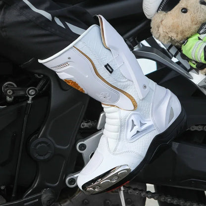 JG-Wolf Waterproof Motocross Boots Adventure Touring Steel Toe Off-Road Boots CE Certified Dirt Bike Motorcycle Racing Boots Men