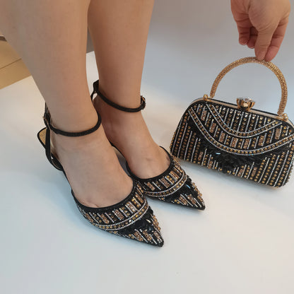 Ladies High Quality Women's Pumps And Bag Italian Fashion Design Green Colors Bag And Heels Shoes For Nigeria Wedding Party