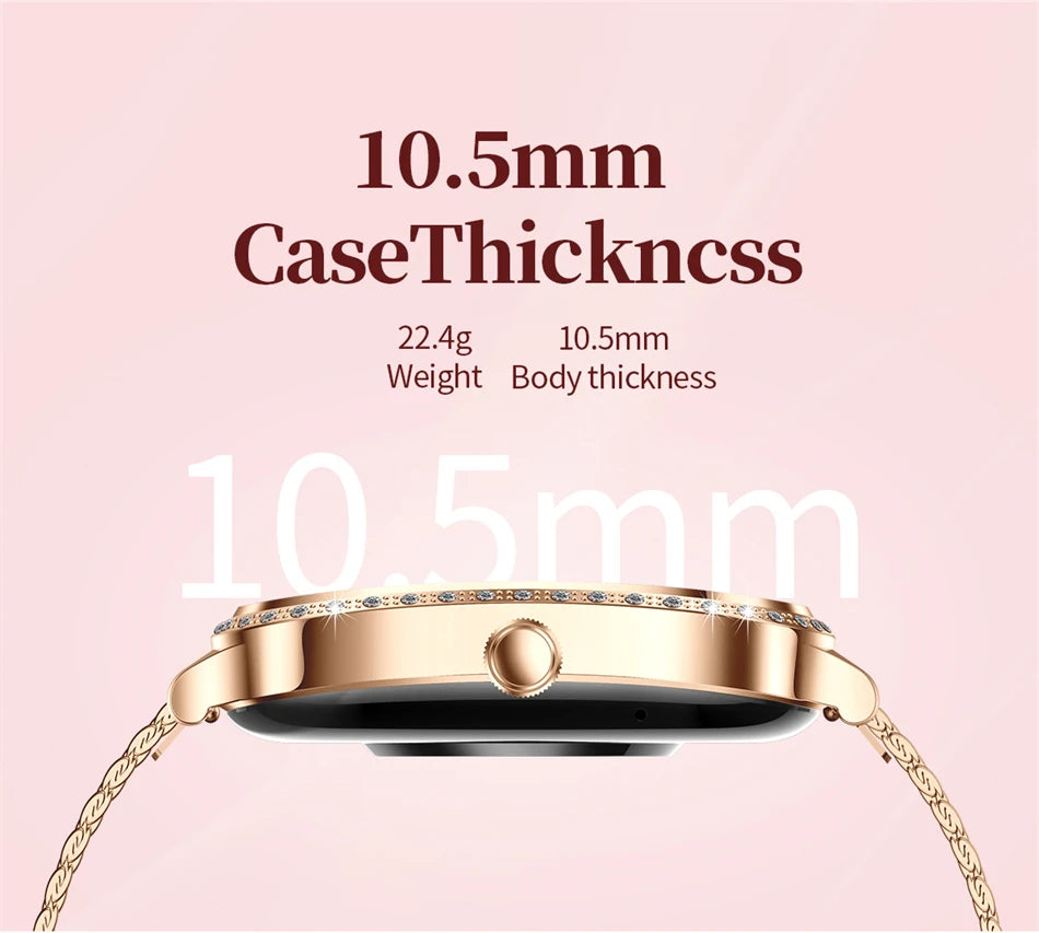 Fashion Women Diamond Watch 1.75 inch 360*360 HD Display Heart Rate Blood Oxygen Monitoring Bluetooth Call Smartwatch 2026 New