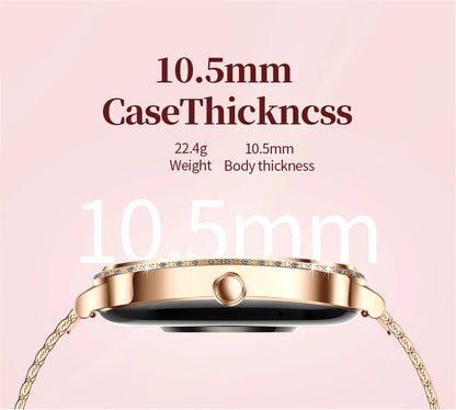 Fashion Women Diamond Watch 1.75 inch 360*360 HD Display Heart Rate Blood Oxygen Monitoring Bluetooth Call Smartwatch 2026 New