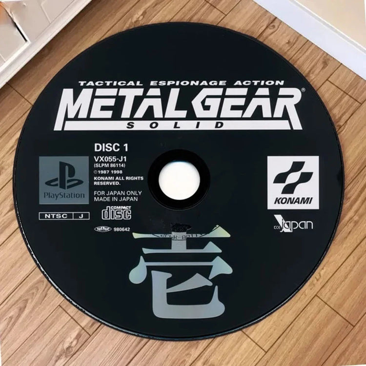 METAL GEAR Circular Carpet CD Cartoon Floor Mat Living Room Sofa Sports Room Bed Rug Bedroom Carpets Design Home Rugs Decoration