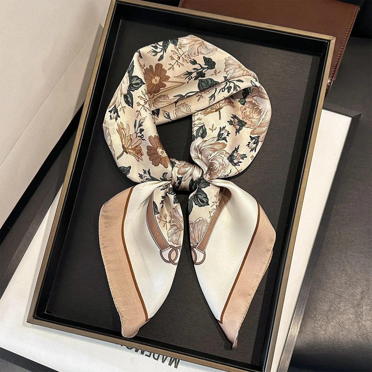 2025 New Paisley Print Silk Scarf for Women Square Hijab Soft Neck Tie Female Fashion Decoration Silk Headscarf 70*70cm Kerchief