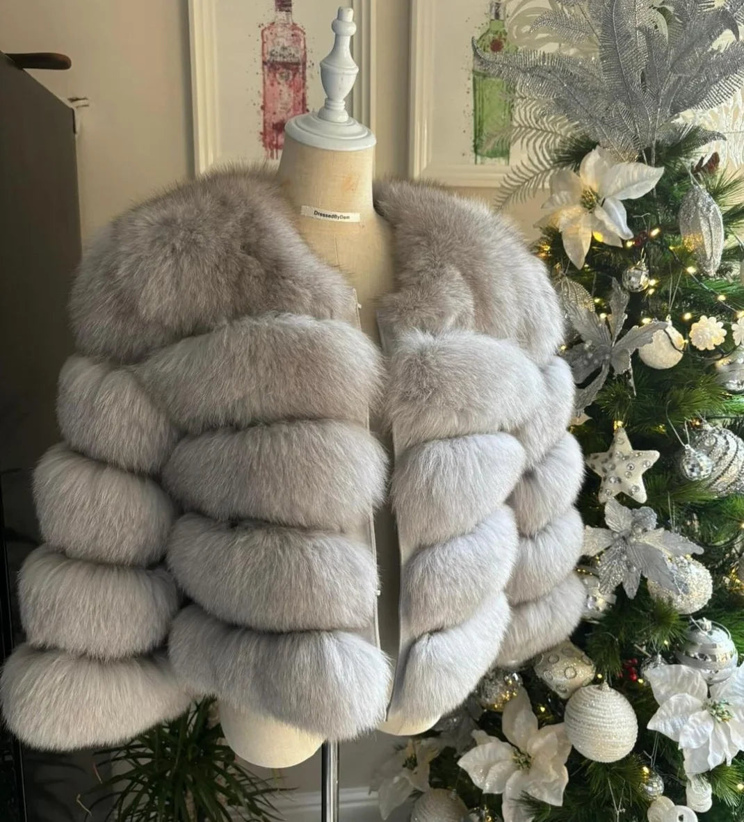 Women's Fur Coat Fox Fur Jackets for Women Clothing Natural Real Fox Fur Jacket Coats for Women Fur Jacket in Promotion