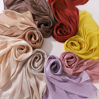 Premium Chiffon Hijabs For Woman Soft Long Turban Veil Scarves Muslim Hijab Shawls Islam Women Head Wraps Accessoires Ramadan