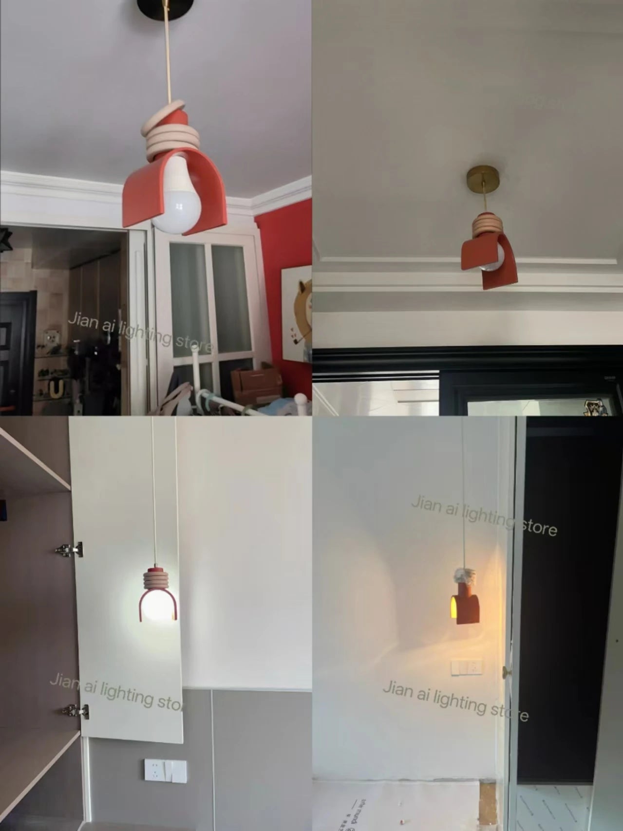 Japanese Wabi-sabi Bedroom Bedside Lighting Retro Macaron Chandelier Lights American Bar Pendant Lights Luminaria LED